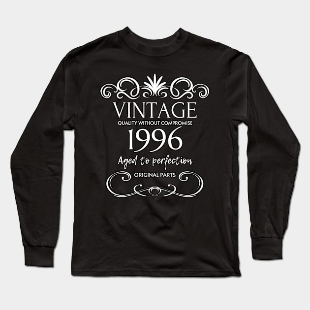 Vintage 1996 - Birthday Gift For Men Long Sleeve T-Shirt by Fluen